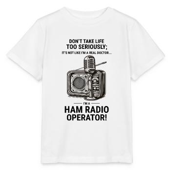 Vrai médecin vs opérateur radio amateur amateur Vintage - T-shirt bio MINI CREATOR Stanley/Stella Enfant - blanc - Devant - Maike (125cm)
