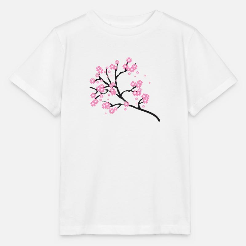 fleurs de cerisier - T-shirt bio MINI CREATOR Stanley/Stella Enfant - blanc