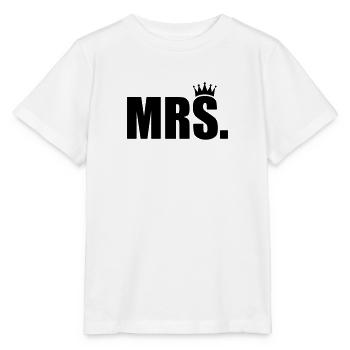 Madame chemise - Mister chemise - couple shirt - famille - Bf - T-shirt bio MINI CREATOR Stanley/Stella Enfant - blanc - Devant - Maike (125cm)
