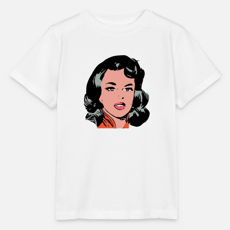 femme Pop Art - T-shirt bio MINI CREATOR Stanley/Stella Enfant - blanc