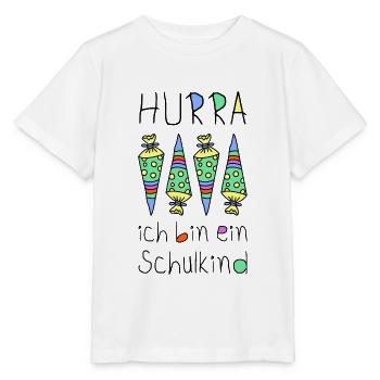 Schulkind Einschulung Schulanfänger Erstklässler - Stanley/Stella Kinder T-Shirt MINI CREATOR  - Weiß - Vorne - Maike (125cm)