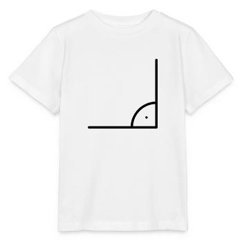Mathematik Symbol - Rechter Winkel - Stanley/Stella Kinder T-Shirt MINI CREATOR  - Weiß - Vorne - Maike (125cm)