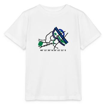 carte de la ville de Vienne Vienne - T-shirt bio MINI CREATOR Stanley/Stella Enfant - blanc - Devant - Maike (125cm)