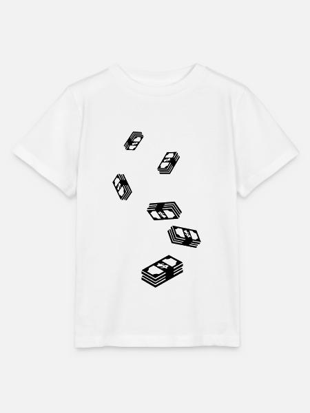 Geld Money silhouette - Stanley/Stella Kinder T-Shirt MINI CREATOR - Weiß