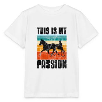 This is my Passion Trotting Races Retro - Stanley/Stella MINI CREATOR Kids’ T-Shirt - white - Front - Maike (125cm)