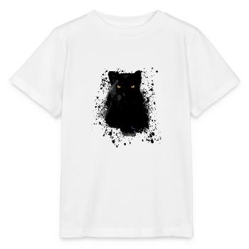 black panther,panther,katze,emo,punk,graffiti - Stanley/Stella Kinder T-Shirt MINI CREATOR  - Weiß - Vorne - Maike (125cm)