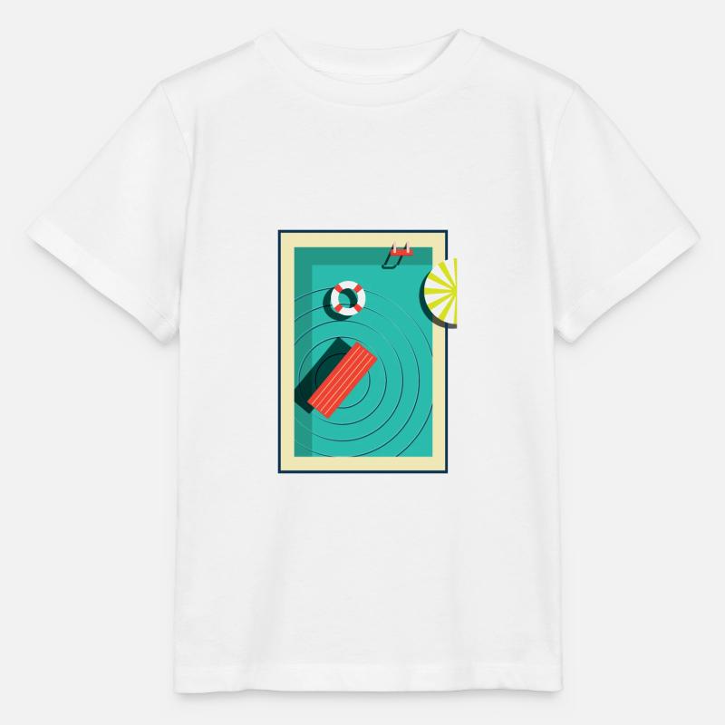Pool im Sommer - Stanley/Stella Kinder T-Shirt MINI CREATOR - Weiß
