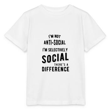 Im not Anti Social - Stanley/Stella MINI CREATOR Kids’ T-Shirt - white - Front - Maike (125cm)