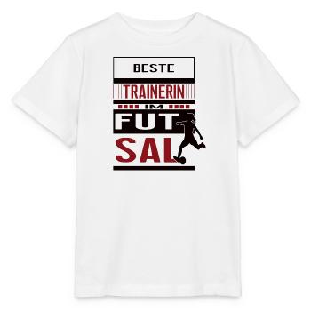 Futsal Trainerin Beste Futsaltrainerin Team - Stanley/Stella Kinder T-Shirt MINI CREATOR  - Weiß - Vorne - Maike (125cm)