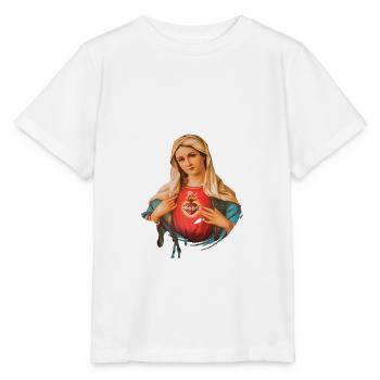 Holly Mary Maria Madonna Mariana Jungfrau Maria - Stanley/Stella Kinder T-Shirt MINI CREATOR  - Weiß - Vorne - Maike (125cm)