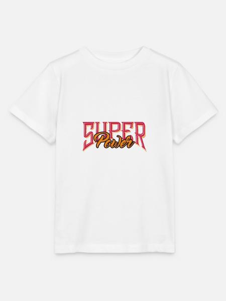 Super Power - Stanley/Stella Kinder T-Shirt MINI CREATOR - Weiß