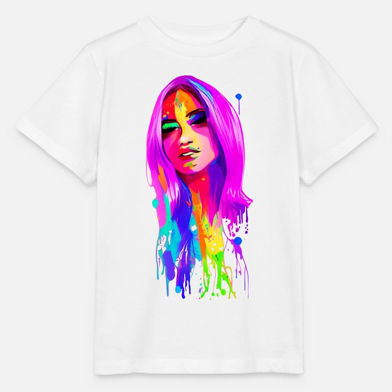Lady 70's rétro - T-shirt bio MINI CREATOR Stanley/Stella Enfant - blanc