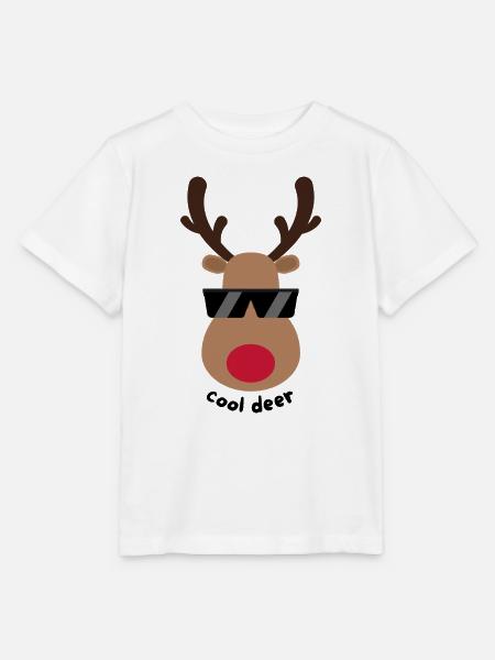 cool deer - Stanley/Stella Kinder T-Shirt MINI CREATOR - Weiß