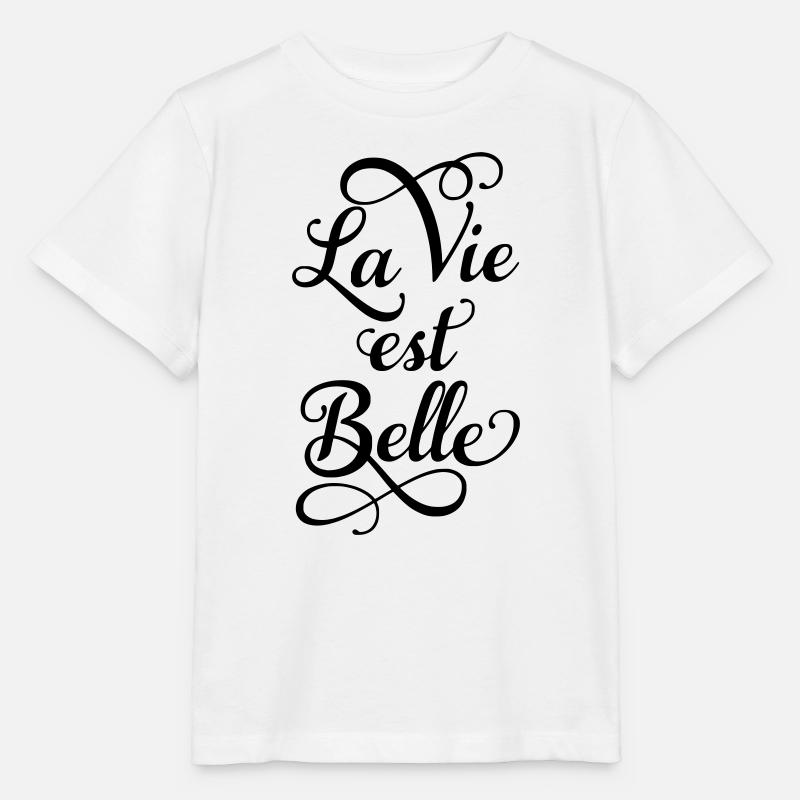 La vie est belle - T-shirt bio MINI CREATOR Stanley/Stella Enfant - blanc