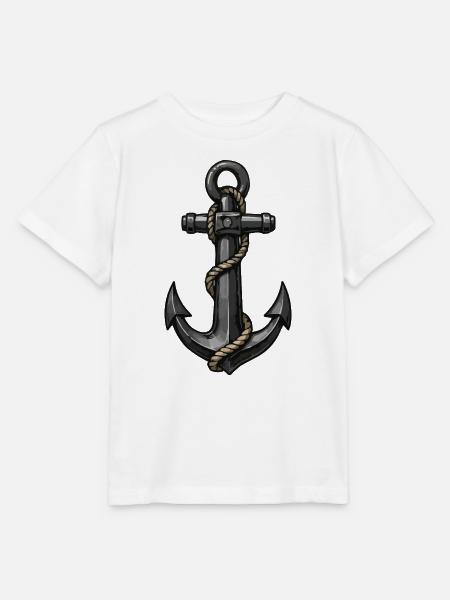 Klassischer Anker mit Seil - Stanley/Stella Kinder T-Shirt MINI CREATOR - Weiß