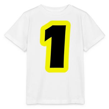 1 Zahl symbol - Stanley/Stella Kinder T-Shirt MINI CREATOR  - Weiß - Vorne - Maike (125cm)