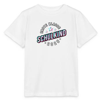 Erste Klasse Schulkind 2025 cooler Style - Stanley/Stella Kinder T-Shirt MINI CREATOR  - Weiß - Vorne - Maike (125cm)