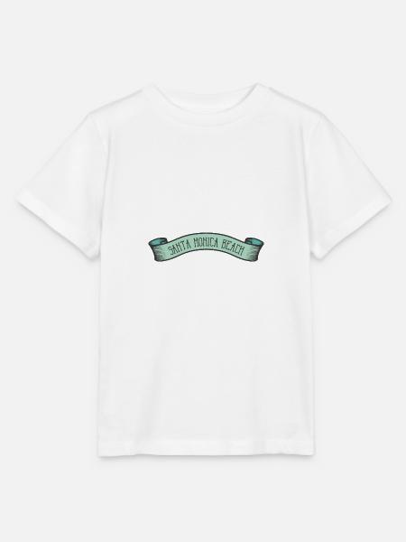 Santa Monica Beach Banner - Stanley/Stella Kinder T-Shirt MINI CREATOR - Weiß