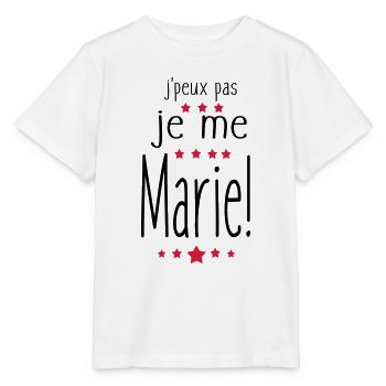 Je Me MARIe,citations,message,mariage - T-shirt bio MINI CREATOR Stanley/Stella Enfant - blanc - Devant - Maike (125cm)