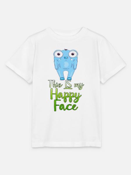 Angry Gesicht Gesicht Cartoon glückliches Gesicht Cartoon - Stanley/Stella Kinder T-Shirt MINI CREATOR  - Weiß