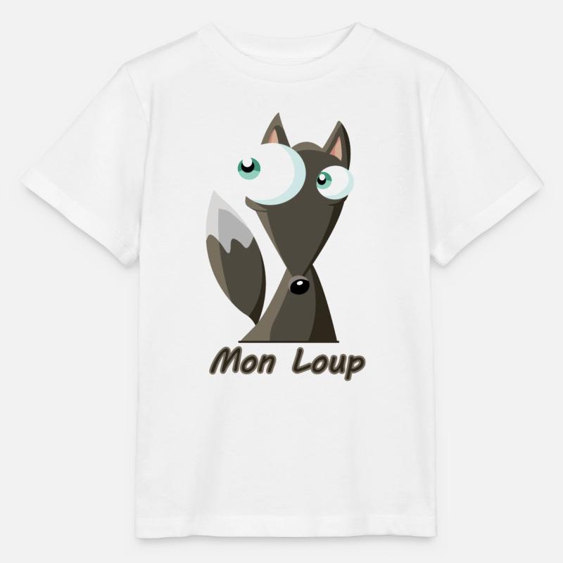 loup - T-shirt bio MINI CREATOR Stanley/Stella Enfant - blanc