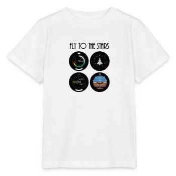 Fliegen Sie zu den Sternen - Stanley/Stella Kinder T-Shirt MINI CREATOR  - Weiß - Vorne - Maike (125cm)