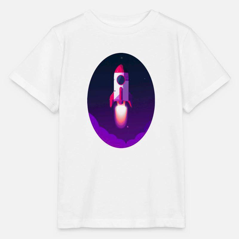 Fusée spatiale - T-shirt bio MINI CREATOR Stanley/Stella Enfant - blanc