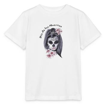 Día de los Muertos - Vintage Look - Used Look - Stanley/Stella Kinder T-Shirt MINI CREATOR  - Weiß - Vorne - Maike (125cm)