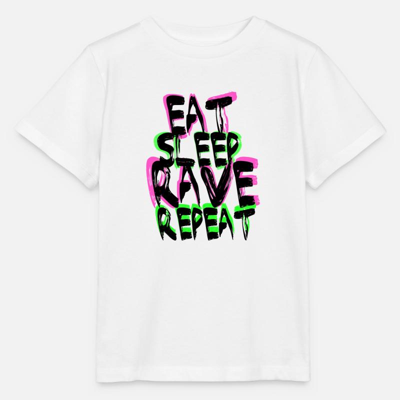 Rave Repeat - Stanley/Stella Kinder T-Shirt MINI CREATOR  - Weiß