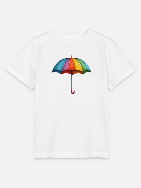Bunter Regenschirm - Stanley/Stella Kinder T-Shirt MINI CREATOR  - Weiß