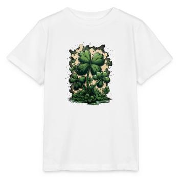 T-Shirt Happy St Patrick's Day Go Lucky Geschenke - Stanley/Stella Kinder T-Shirt MINI CREATOR  - Weiß - Vorne - Maike (125cm)