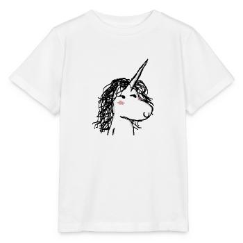 Das Einhorn Kaede - Stanley/Stella Kinder T-Shirt MINI CREATOR  - Weiß - Vorne - Maike (125cm)