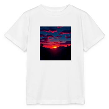 Magischer Sonnenuntergang über den Bergen - Stanley/Stella Kinder T-Shirt MINI CREATOR  - Weiß - Vorne - Maike (125cm)