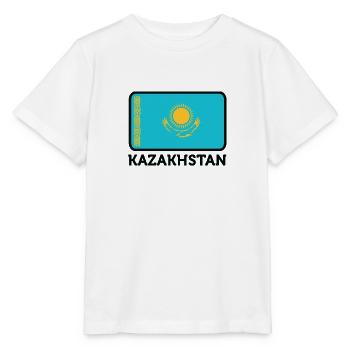 Drapeau national du Kazakhstan - T-shirt bio MINI CREATOR Stanley/Stella Enfant - blanc - Devant - Maike (125cm)