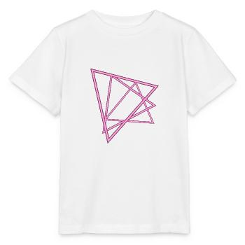 Triangles au néon - T-shirt bio MINI CREATOR Stanley/Stella Enfant - blanc - Devant - Maike (125cm)
