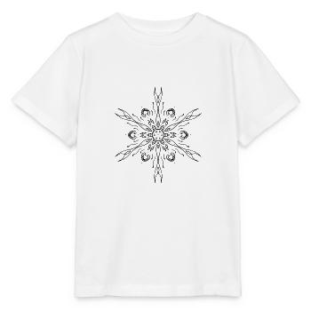 Minimalistisches Mandala - Stanley/Stella Kinder T-Shirt MINI CREATOR  - Weiß - Vorne - Maike (125cm)
