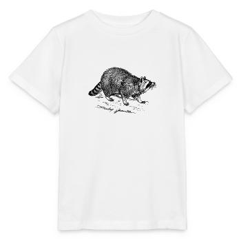 raccoon waschbaer baer baby13 - Stanley/Stella Kinder T-Shirt MINI CREATOR  - Weiß - Vorne - Maike (125cm)