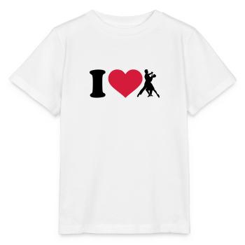 I love Danser - T-shirt bio MINI CREATOR Stanley/Stella Enfant - blanc - Devant - Maike (125cm)