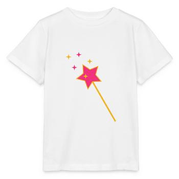 Zauberstab - Stanley/Stella Kinder T-Shirt MINI CREATOR  - Weiß - Vorne - Maike (125cm)