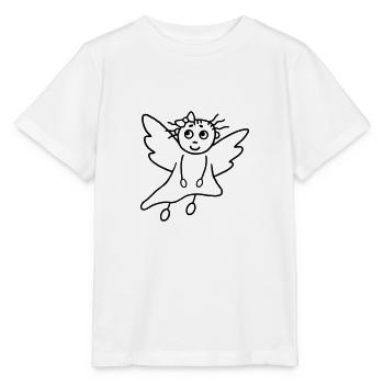 Schutzengel Mädchen - Stanley/Stella Kinder T-Shirt MINI CREATOR  - Weiß - Vorne - Maike (125cm)