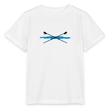 Rudern, Ruderboot und Paddel - Stanley/Stella Kinder T-Shirt MINI CREATOR  - Weiß - Vorne - Maike (125cm)