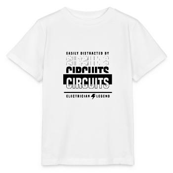 Abgelenkt durch Stromkreise Elektronische - Stanley/Stella Kinder T-Shirt MINI CREATOR  - Weiß - Vorne - Maike (125cm)