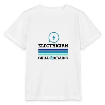 Elektrikerfähigkeiten und Elektroarbeiter-Spannung - Stanley/Stella Kinder T-Shirt MINI CREATOR  - Weiß - Vorne - Maike (125cm)