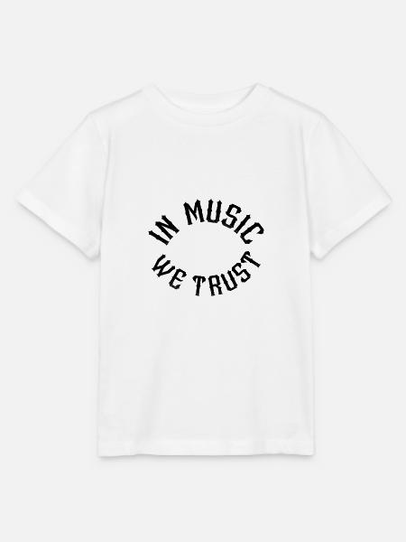 In Music we trust - Stanley/Stella Kinder T-Shirt MINI CREATOR - Weiß