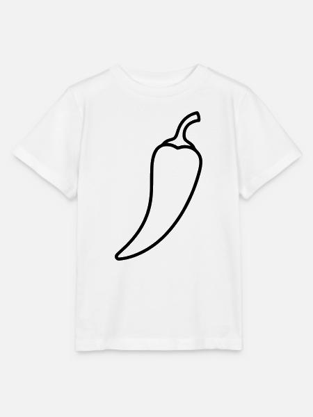 Chili Schote Scharf Umriss - Stanley/Stella Kinder T-Shirt MINI CREATOR - Weiß
