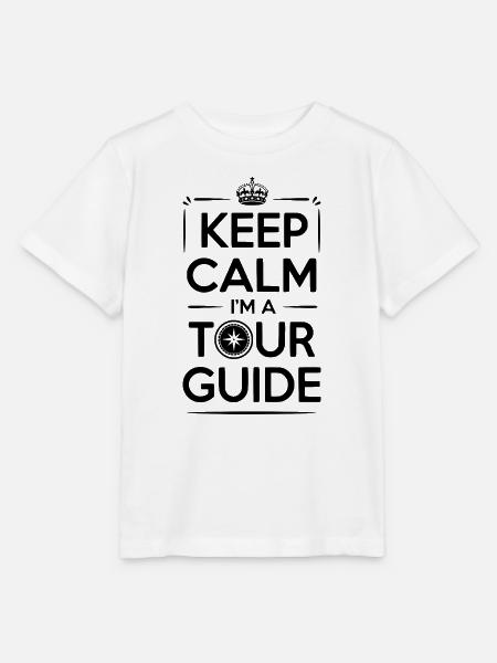Bleib ruhig, ich bin Reiseleiter. - Stanley/Stella Kinder T-Shirt MINI CREATOR - Weiß