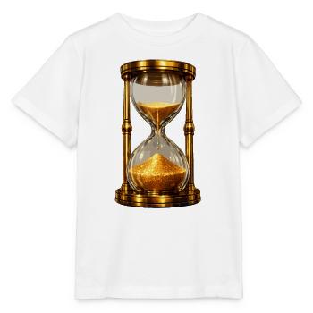Sablier d’or - T-shirt bio MINI CREATOR Stanley/Stella Enfant - blanc - Devant - Maike (125cm)