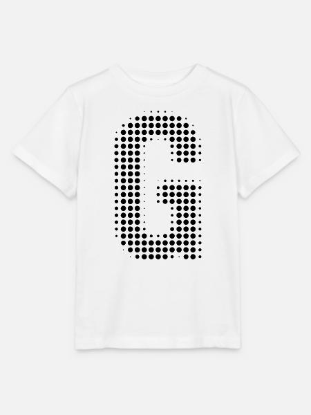 Buchstabe G – Punktmuster Initial Design - Stanley/Stella Kinder T-Shirt MINI CREATOR  - Weiß