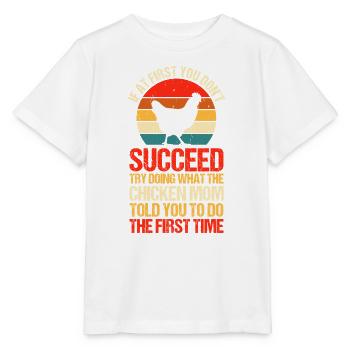 Farmer Rooster Flock Poultry Chicken Mom Mother - Stanley/Stella Kinder T-Shirt MINI CREATOR  - Weiß - Vorne - Maike (125cm)