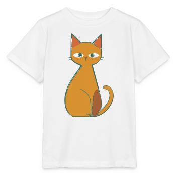 Lässig Wie Eine Katze - Stanley/Stella Kinder T-Shirt MINI CREATOR  - Weiß - Vorne - Maike (125cm)